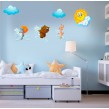 Дизайн дитячої кімнати хлопчика - наклейка хмарки
